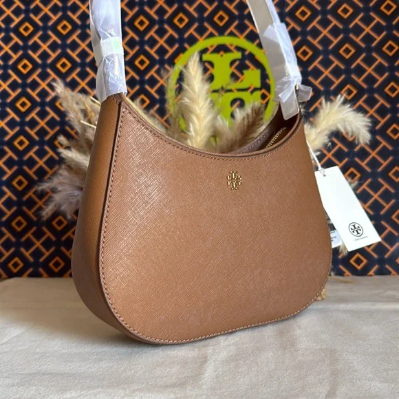 NWT , tory burch Emerson brown shoulder bag moose 150258 - Picture 1 of 15